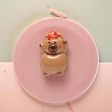 Generic 1Pcs Measuring Tape Round Push-Button Tape Measure Little Red Riding Guinea Pig Design +/-5% Accuracy ABS Plastic Pink 5x5x2.5cm