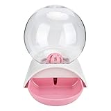 GOTOTOP Katzenbrunnen, Plastikblase Haustiere Wasserfütterungsschüssel Automatischer Wasserspender mit hoher Kapazität für Hundekatze(Rosa)