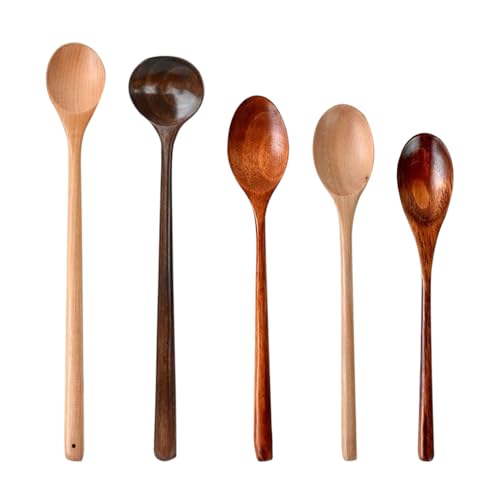 Cucharón de madera para cocina resistente al calor, ideal para mezclar salsas y servir sopas 8