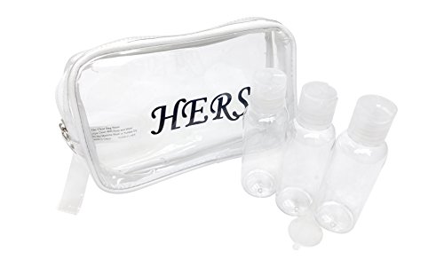 The Clear Bag Store Tsa Compliant Carry On Cosmetic Toiletry Bag Hers