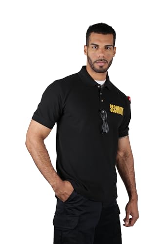 First Class Men's Polo Shirt Short Sleeve Tactical Interlock Moisture Wicking, Wrinkle Resistant Casual Security Polo Shirt