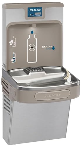 Elkay LZS8WSSK ezH2O Bottle Filling Station & Single ADA Cooler Refrigerated Stainless Lead Reduction Quick Filter Change