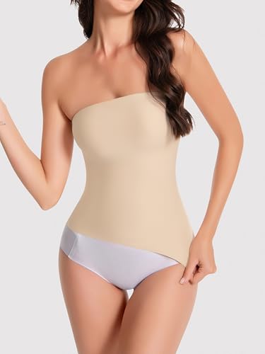 Artdear Tube Tops for Women, Sexy Y2K Crop Top Double Lined Strapless Tank Summer Going Out Tops Air Touch Fabric2