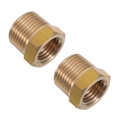 Conector metálico hexagonal de latón robusto para accesorios de tuberías 2