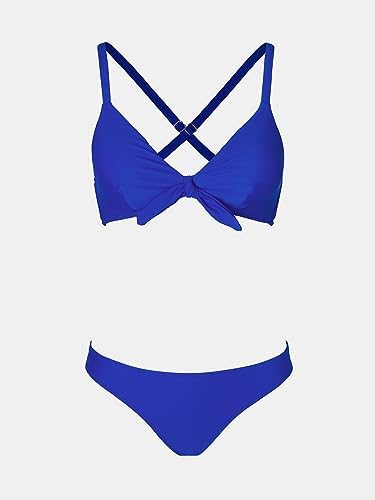 CUPSHE Women's Bikini Swimsuit Floral Print Wide Straps Knotted Bathing Suit