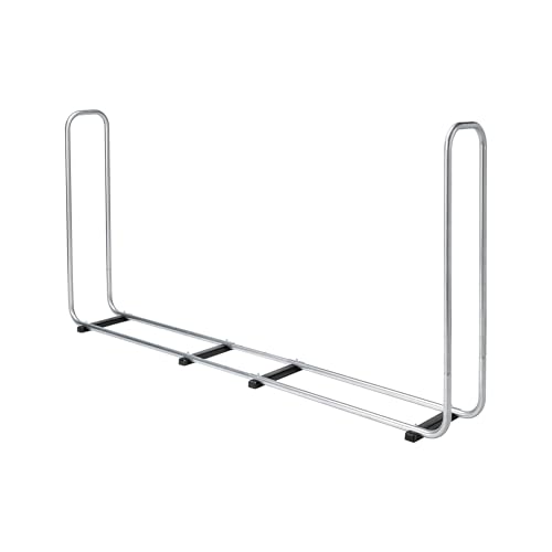 wolfcraft Stapelhilfe für Brennholz - 5122000 - Verstellbare Kaminholzaufbewahrung für den Außenbereich aus verzinktem Stahl/Max. Volumen: 1,17 m³ -...