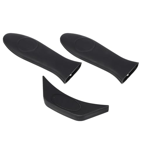 HOLIDYOYO 3セットシリコン鍋ハンドルカバー 加厚耐熱滑り止めグリップ 鋳鉄鍋対応 ユニバーサルフィット 握りやすい 設計 手入れ簡単調理補助用