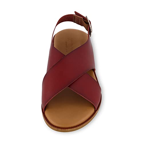 CUSHIONAIRE Women's Lake cross band sandal +Memory Foam3