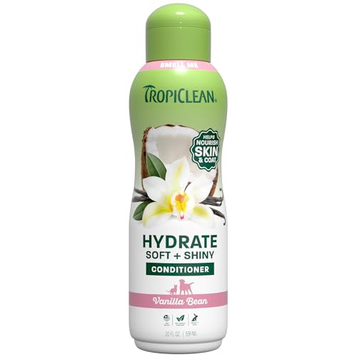 TropiClean Dog Conditioner, Easy Detangling & Moisturizing Conditioner, Puppy Safe, Made in the USA, Kiwi & Cocoa Butter Scent, 20oz.