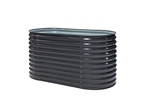 WESTMANN Hochbeet aus Metall inkl. Aussaatkalender | 160x80x82 cm Grau | Kräuterbeet für Garten & Terrasse | Holzhochbeet & Frühbeet zum Bepflanzen von Gemüse & Kräutern