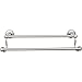 Top Knobs ED7BSNA Bath Edwardian Collection 18 Inch Double Towel Bar with Beaded Backplate, Brushed Satin Nickel Finish
