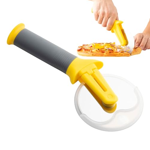 Rueda cortadora de pastelería, Pizza Slicer - Cortador de de pastel antiadherente con cubierta,Gadgets de cocina de acero inoxidable, accesorios de pasta de servicio pesado para cocinar acampar