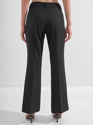 Image of Tokyo Talkies Women's Stretchable Bootcut Pants | High Rise Flared Trousers |Travel & Formal Wear|Workwear Trousers