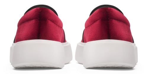 Image of Journey West Women's Fashion Velvet Sneakers with Embroidery Comfortable Slip-On Work Shoes for Women
