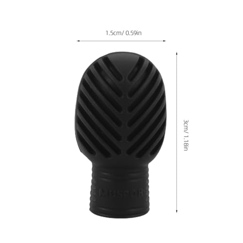 4 piezas de puntas de práctica para baquetas: Silicona para amortiguar ruido, cubiertas de punta para entrenamiento silencioso de batería, accesorio de percusión para estudiantes miniatura 6