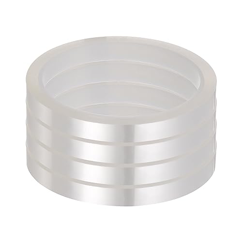 Image of HARFINGTON 4 Rolls Heat Tape High Temperature Heat Resistant Tape 10mmx33m(108ft) Sublimation Thermal Heat Transfer Tape for Sublimation Press No Residue, Clear