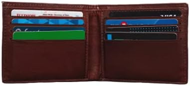 Miniatura 3 de Billeteras de cuero genuino para hombre Cartera delgada plegable con bloqueo RFID Cartera de cuero genuino con bolsillo frontal Billetera