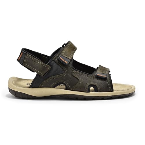 Image of Woodland Men Olive Green Sandal