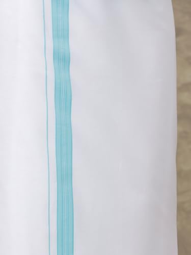 Image of RAMRAJ COTTON Men Full Sleeve Solid Shirt With Matching Border Dhoti|Ideal For Weddings And Occasion