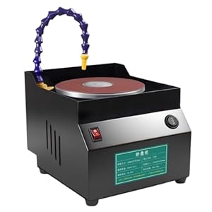 KHZKHC Nassschleifmaschine, 350 W, Elektrischer Messerschärfer Mit 7 Geschwindigkeitsstufen, Für Nass- Und Trockenschleifen, Max. 3350 U/min, Inklusive 10 Schleifpapieren, Für Metallbearbeitung