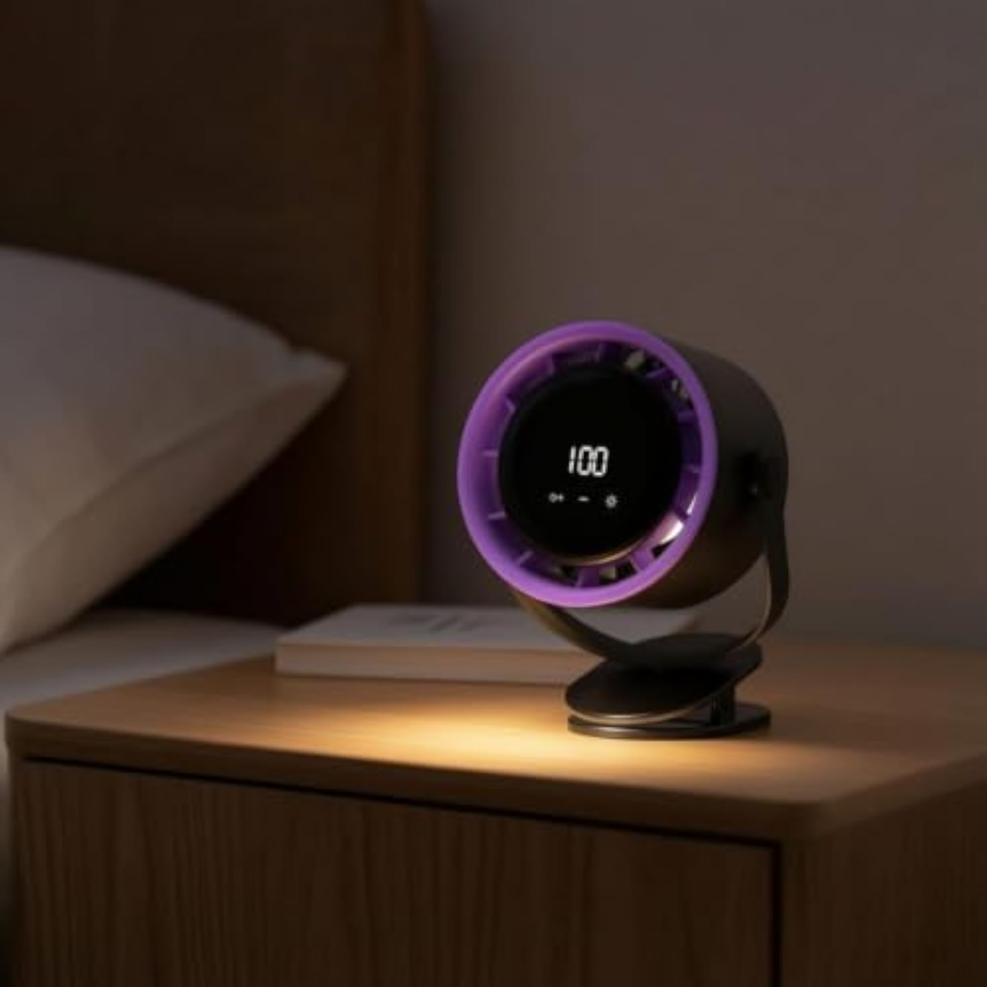 Portable Clamp-on Fan with Digital Display