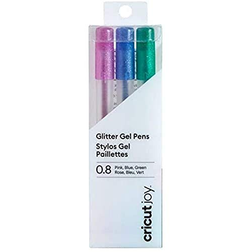 Cricut Joy Glitter Gel Pens, 0.8 mm (3) Pink, Blue, Green
