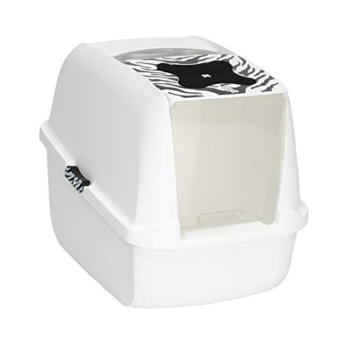 Catit Large Hooded Cat Litter Box, White Tiger, 50703 #TOP15