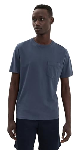 Billy Reid Men's Washed Tee, Navy, M