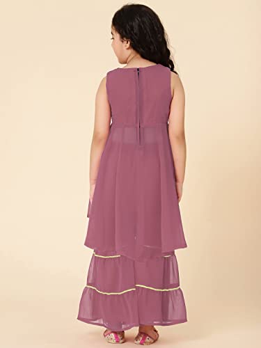 Image of A.T.U.N. (ALL THINGS UBER NICE) Girls Ethnic Indo-Western Embroidered Sharara Set