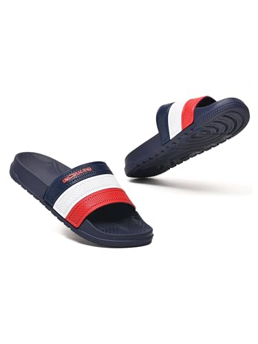 Image of Impakto Men's Casual Sliders | Cushioned Comfort Slip-On Slipper | Lightweight EVA Sole | Slippers for Home & Outdoor Use