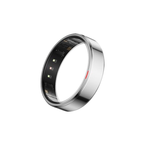 Image of POBOVi Gen 2 Titanium Smart Ring for Women & Men, Sleep & Heart Rate Tracker, No Subscription, Size Before You Buy (Polished Silver, Size 11)
