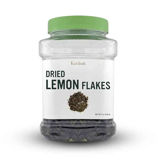 Kashan Dried Lemon Flakes, Lime, Limoo Omani, Great For Cooking and Food & Tea Flavoring. Aromatic Seasoning 8oz (226g)
