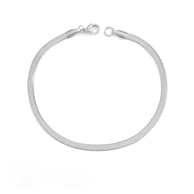 Image of Elegant Snake Chain Bracelet for Men & Women | Premium Finish Flexible Chain Design | Fashion Accessory with Secure Lobster Clasp for Stylish Look