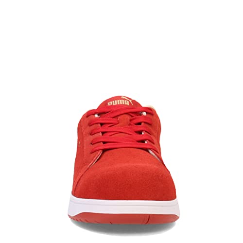 Image of Puma Women's Iconic Suede Composite Toe Industrial Shoe, Red Eh, 6.5