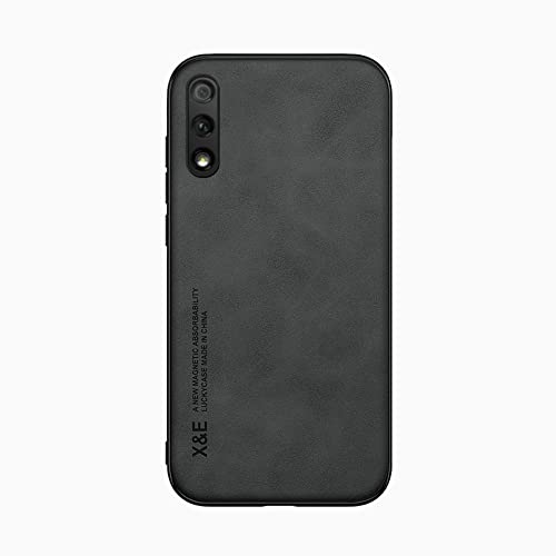 Kepuch Silklike Case for Honor 9X - Cover Bumper Built-in Metal Plate for Honor 9X - Black