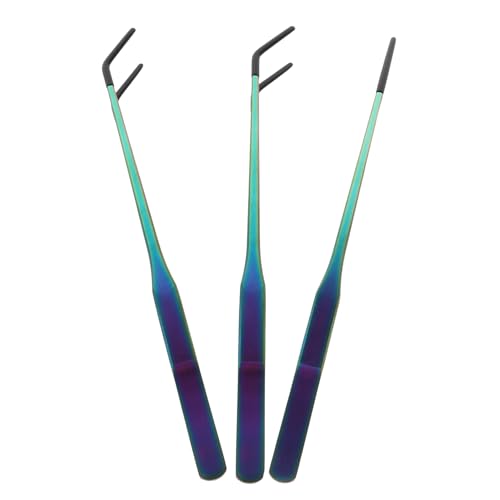 FIXOSHEE 3 Pinzas para Alimentación De Mascotas Equipo De Alimentación para Acuarios Pinzas Rectas De Acero Inoxidable Suministros para Terrarios para Reptiles