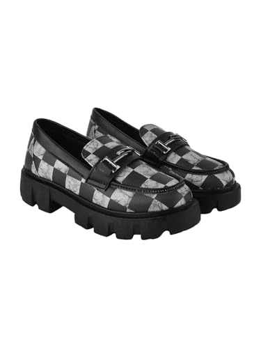 Shoetopia Printed Casual Black Loafers for Women & Girls /UK5-EU38 (B0CK5L4FNL) Amazon Price History, Amazon Price Tracker