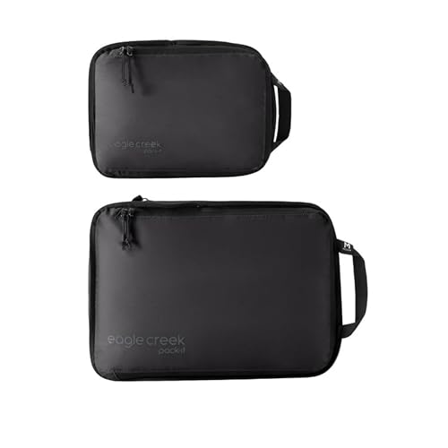 Eagle Creek Pack-It Specter Kompressions-Verpackungswürfel, langlebig, ultraleicht und wasserabweisend, Ripstop-Gewebe, Koffer-Organizer-Taschen für Kleidung und Ausrüstung, schwarz, isoliert, Größe