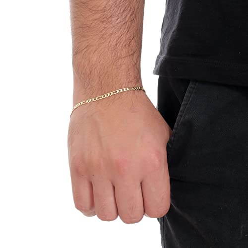 Pulseira Masculina Groumet Elos 3x1 Banhada a Ouro 18k