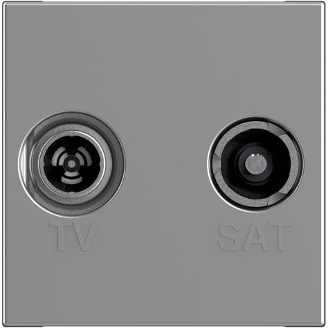 Prise TV/R-SAT BTICINO Classia design aluminium pour intégration élégante