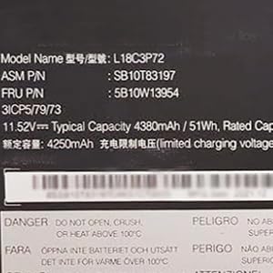Image of L18C3P71 L18C3P72 SB10T83122 5B10W13877 Battery Replacement for Lenovo ThinkPad T490 T495 T14 P14S P43S Series 02DL007 L18L3P73 SB10K97645 02DL010 SB10K97648 02DL008