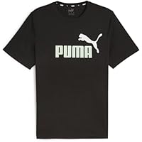 PUMA Camiseta ESS+ 2 Col Logo Negro-Menta Fresca, S para Hombre