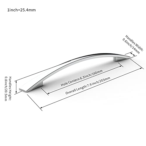 FURNIWARE Pack of 10 Cabinet Pulls, Zinc Alloy Drawer Pulls, Hardware Modern Kitchen Cabinet Door Handles - Image 4