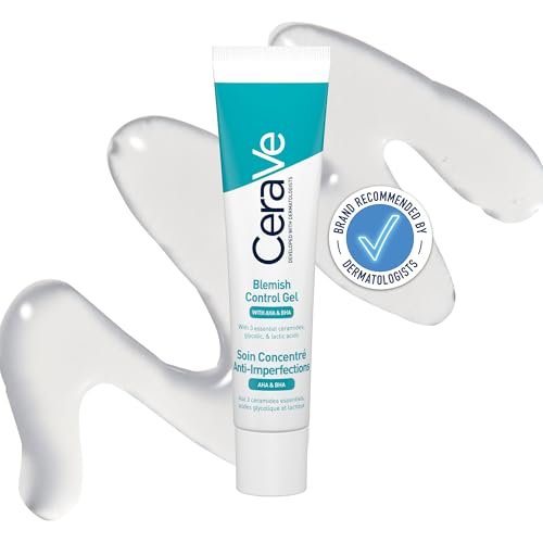CeraVe Blemish Control Gel Moisturiser With 2% Salicylic Acid Niacinamide & 3 Essential Ceramides Blemish-Prone Skin Dermatologist Developed 40ml