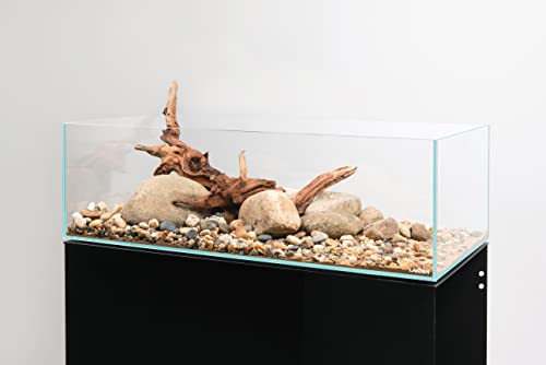 Image of LANDEN 60S 7.9 Gal Shallow Aquarium Tank, Shallow Fish Tank, Rimless Low Iron Tank W23.6xD11.8xH7.1 in(60x30x18cm); 5mm Thickness Aquascape Fish Tank, Black Leveling Mat Included
