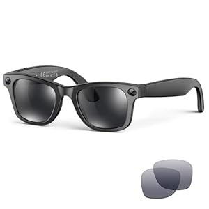 AI Smart Glasses for Men Women,8MP 2K HD Camera Glasses,AI Voice Control,AI Photo Recognition,Real-Time Translation,Smart Sunglasses with Bluetooth Call,IP67 Waterproof for Driving,Outdoor,+2 Lenses.