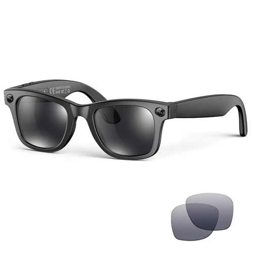 Image of AI Smart Glasses for Men Women,8MP 2K HD Camera Glasses,AI Voice Control,AI Photo Recognition,Real-Time Translation,Smart Sunglasses with Bluetooth Call,IP67 Waterproof for Driving,Outdoor,+2 Lenses.