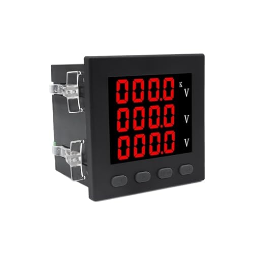 Voltmètre triphasé de panneau carré 20-450V affichage numérique LED 3P3L