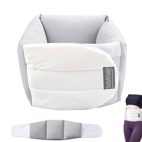 Aromacore - Almohada ergonómica de apoyo lumbar ajustable de 360°, tela de algodón de seda de hielo transpirable, almohada de espalda baja para dormir, conducir y uso en la oficina
