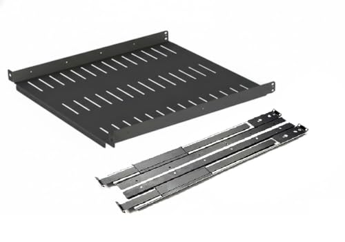 Image of XtremeMiner 19 Inch U Rack Mount 1U Shelf Tray (Telescopic Mounting)